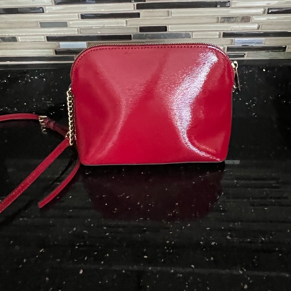 NWOT Michael Kors Dome Red Patent Crossbody Bag - Picture 3 of 8